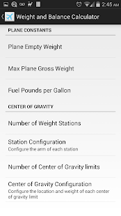 Weight and Balance Calculator Screenshots 1