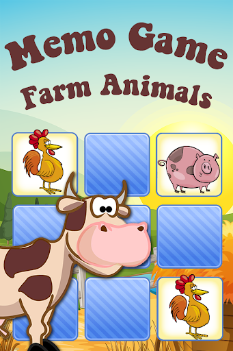 Memory Farm Animals Cartoon