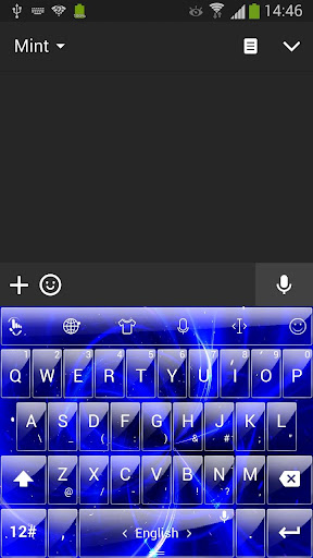 Theme TouchPal G Blue Galaxy