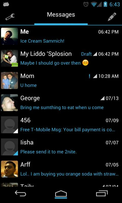 Go SMS Tema Ice Cream Minimal - screenshot