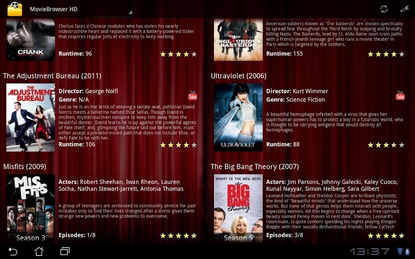 MovieBrowser UPnP Screen 2