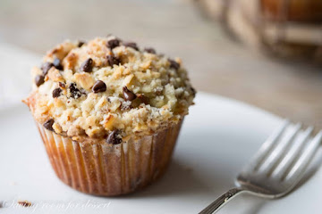 Chocolate Chip Almond Streusel Topped Muffins