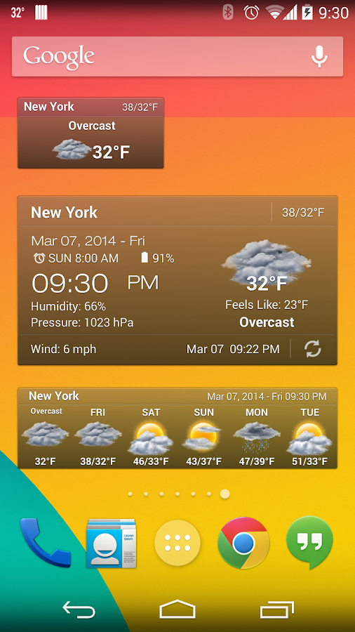 Weather & Clock Widget Ad Free - screenshot