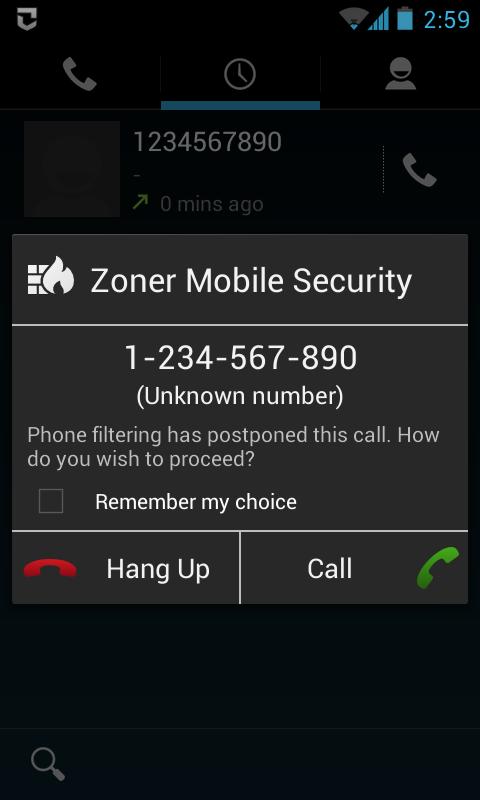    Zoner Mobile Security- screenshot  