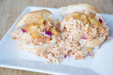 4-Ingredient Shredded Hawaiian Chicken Sandwiches