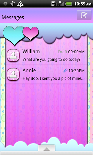 PastelBubbles4U GO SMS THEME