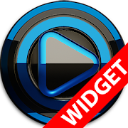 Poweramp widget BLACK BLUE