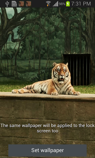 Hungry Tiger Live Wallpaper