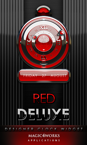 Red Deluxe Clock Widget