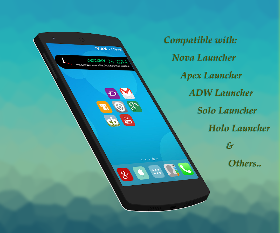 IOS 7 Nova Apex ADW Holo Theme - screenshot