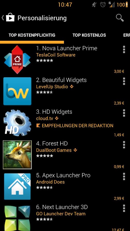 Betterbean CM10 Theme Orange X - screenshot