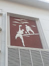 羽球選手磁磚壁畫