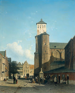 RIJKS: Jan Weissenbruch: St Denis Church in Liège 1860