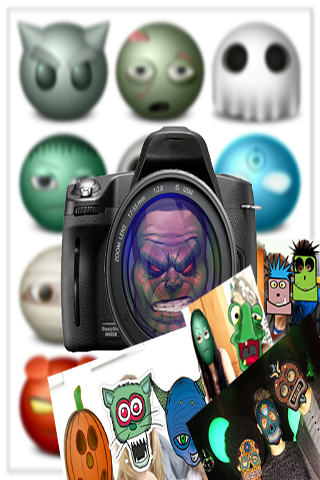 Mask Monster Photo Stickers