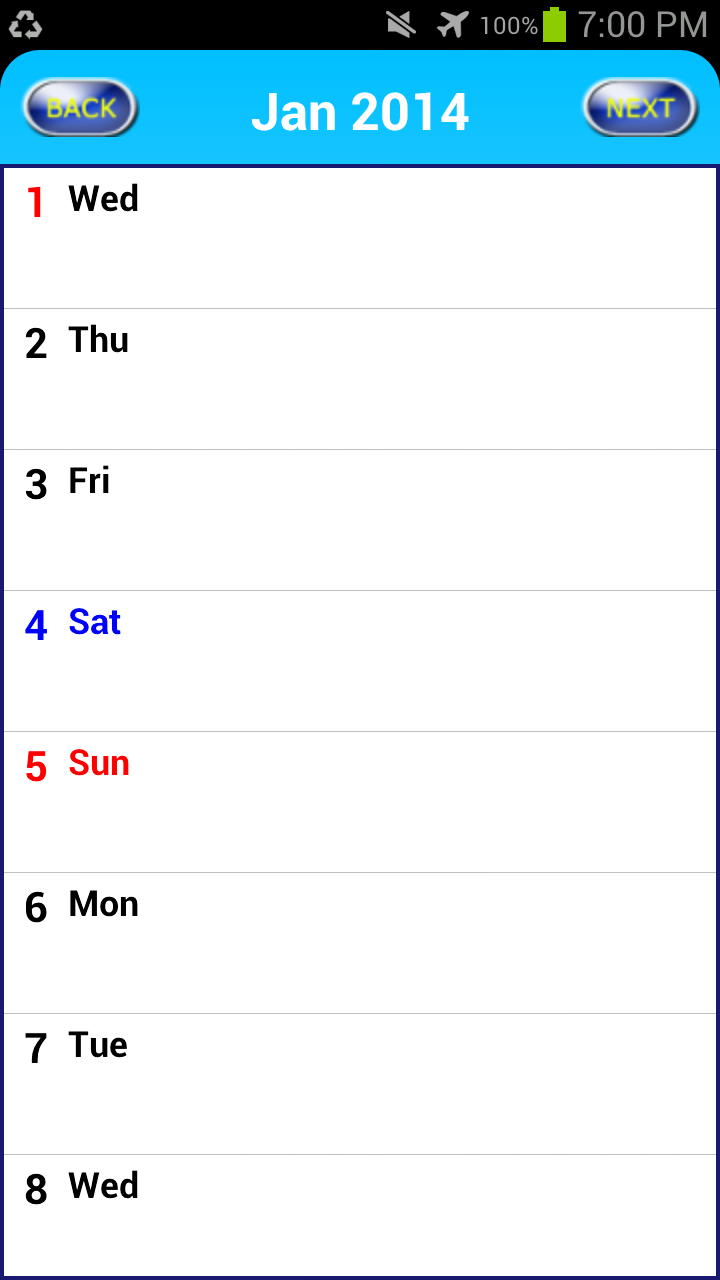 Memo Calendar Screen 2