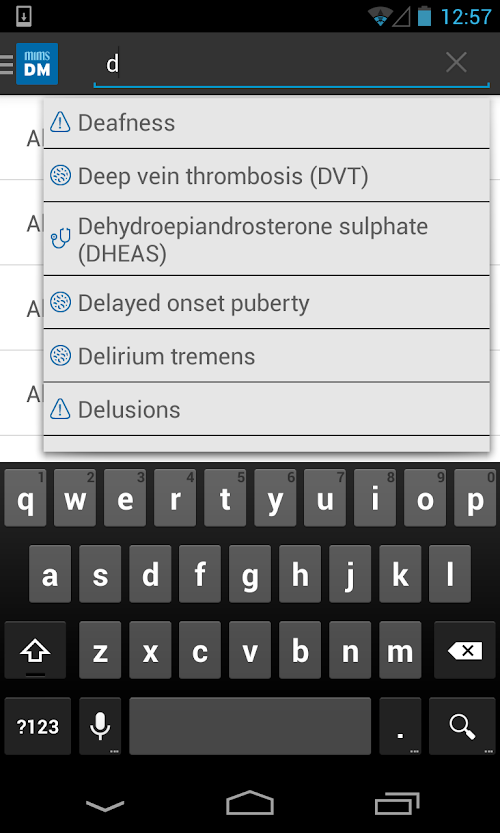 Android application MIMS Diagnosis &amp; Management screenshort