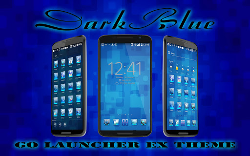 Dark Blue Go Launcher Ex Theme