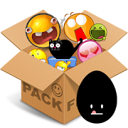 Emoticons pack, Egg black  Icon