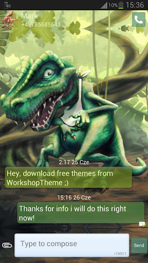 GO SMS Pro Theme dinosaur Buy