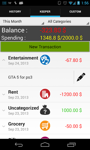 Money Keeper - expense tracker