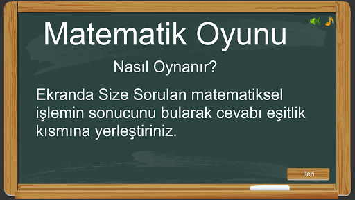 Dört işlem Matematik Oyunu