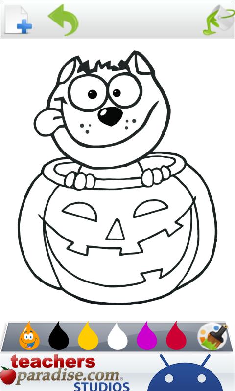 Happy Halloween Coloring Book Screen 2