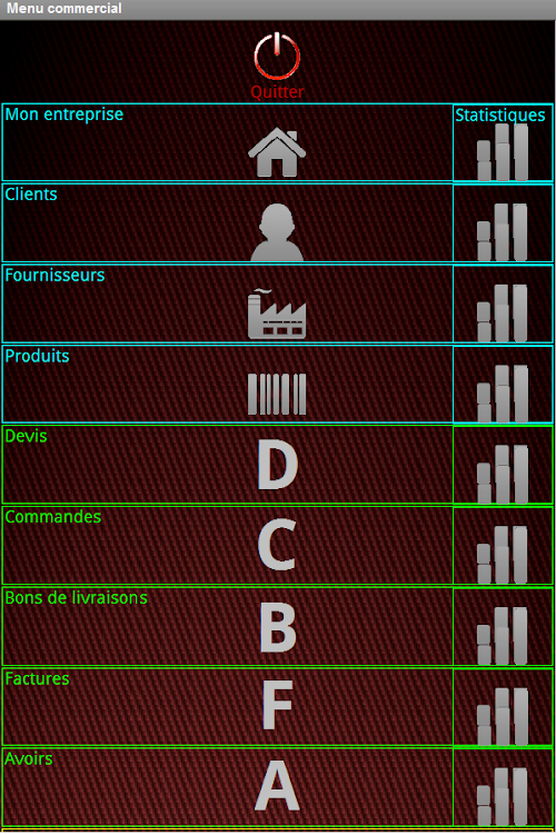 Android application Plutus Quotations Invoices screenshort