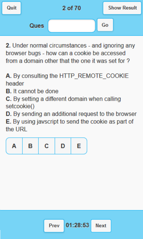 Zend PHP Practice Exam Pro Screen 2
