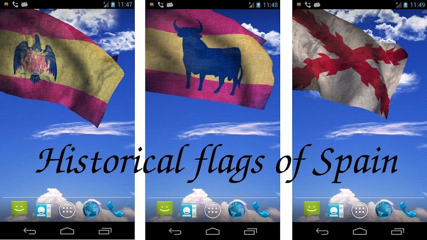 3D Spain Flag Screen 3