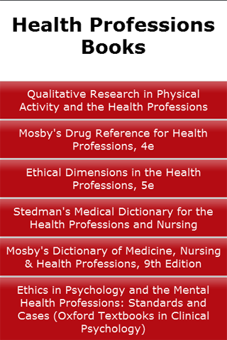 Health Professions Books