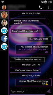 Free EvolveSMS Theme Cosmic Glow APK for Android