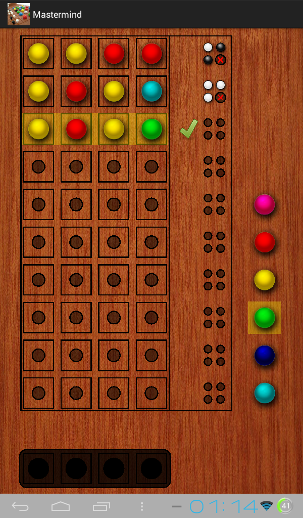 Mastermind Screen 3