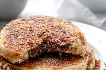 Nutella Stuffed Cinnamon Sugar Donut Pancakes