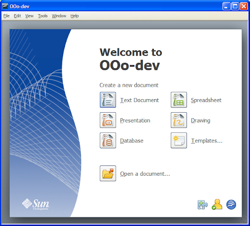 OpenOffice.org 3.0 start center