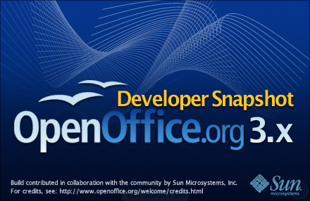 OpenOffice.org DEV300_m7 splash screen