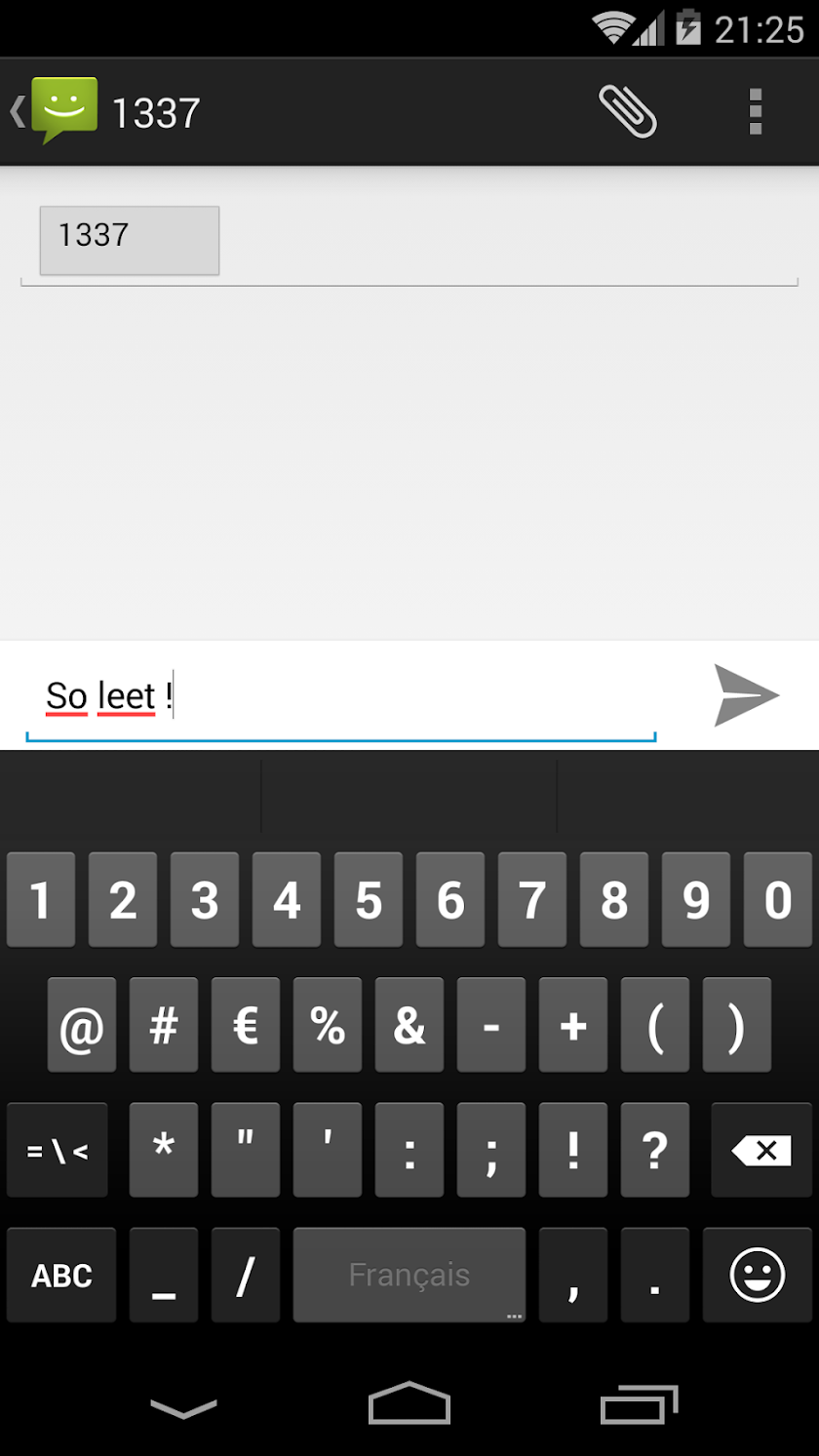 SMS Messaging (AOSP) Screen 3