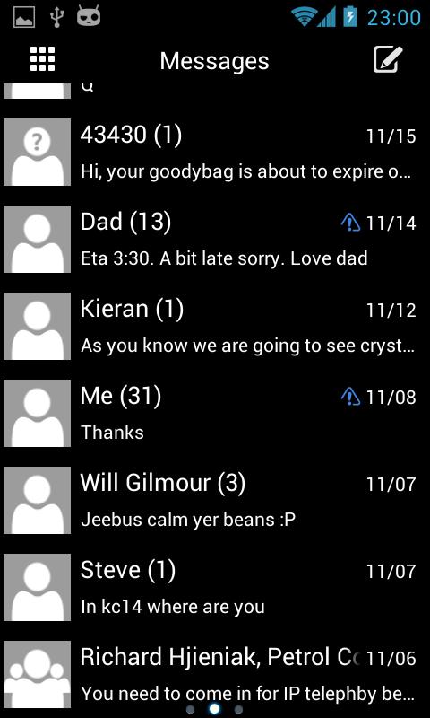 GO SMS Windows Phone 8 Emerald Screen 2