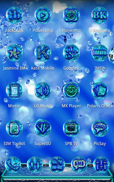 NEXT LAUNCHER THEME AQUAMARINE v1.2