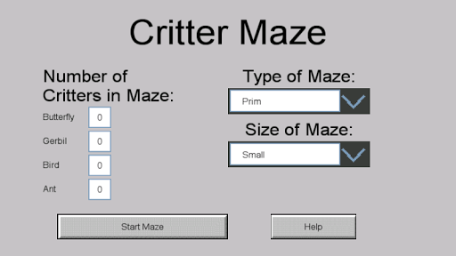 Critter Maze