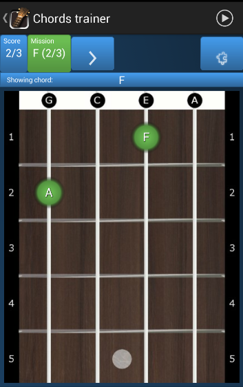 Ukulele Chords Trainer Screen 2