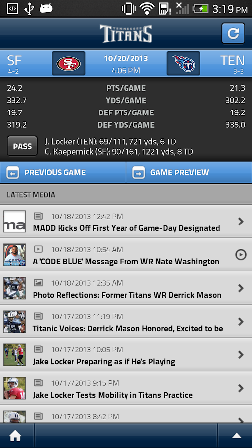 Tennessee Titans App