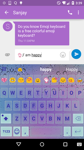 【免費個人化App】Rain Glass Love Emoji Keyboard-APP點子