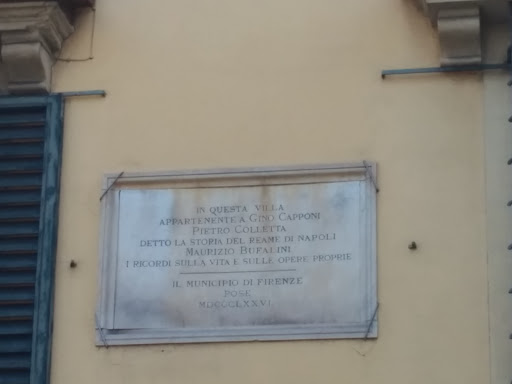 Firenze - Targa Alla Villa Capponi