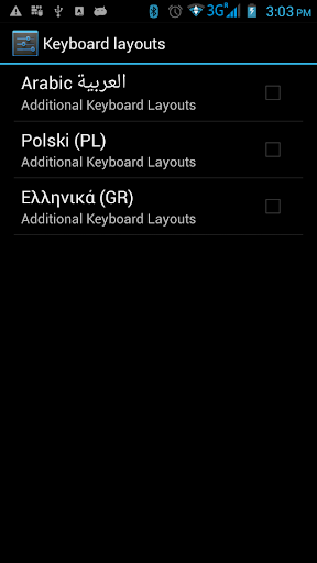 Additional Keyboard Layouts