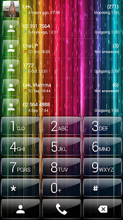 Dialer theme Curtain Neon - náhled