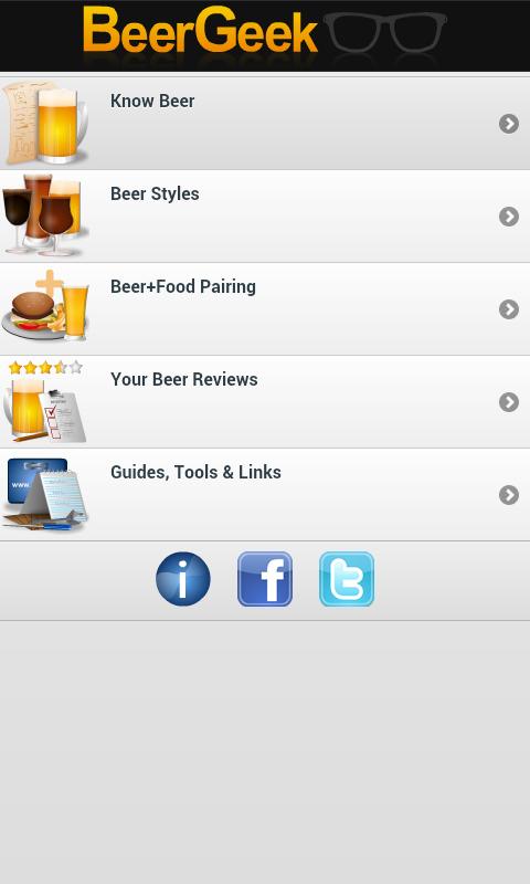 Android application BeerGeek screenshort