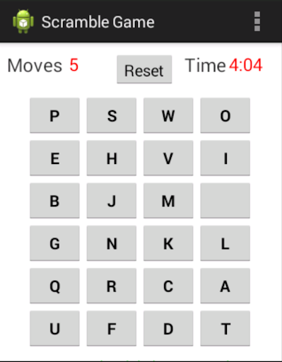 Scramble Puzzle Game