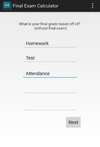 Final Exam Calculator