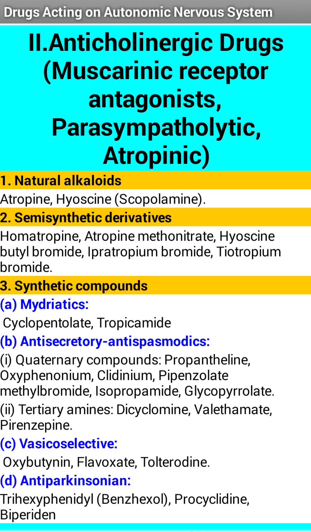 Android application Drugs Classification screenshort