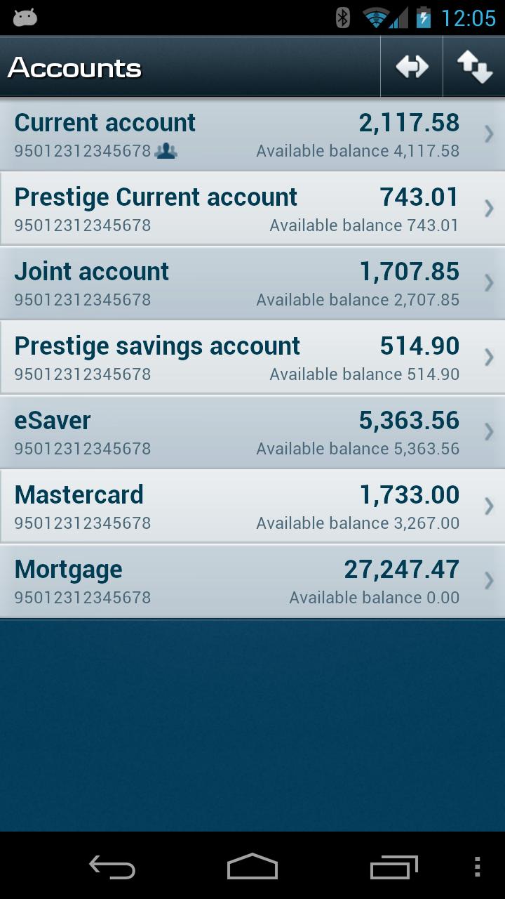 Mobile Bank UK Screen 2